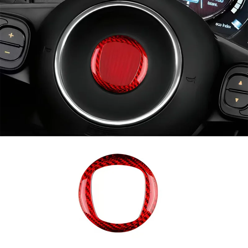 Фото Наклейка из твердого углеродного волокна Real Dly для Fiat 500 Abarth 595 695 2009 2010 2011 2012-2022 2023, аксессуары для салона автомобиля из карбона №3