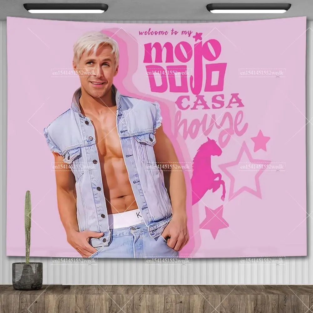 Настенный гобелен с надписью We Make This Mojo Dojo Casa Y2k розовый эстетический Декор для