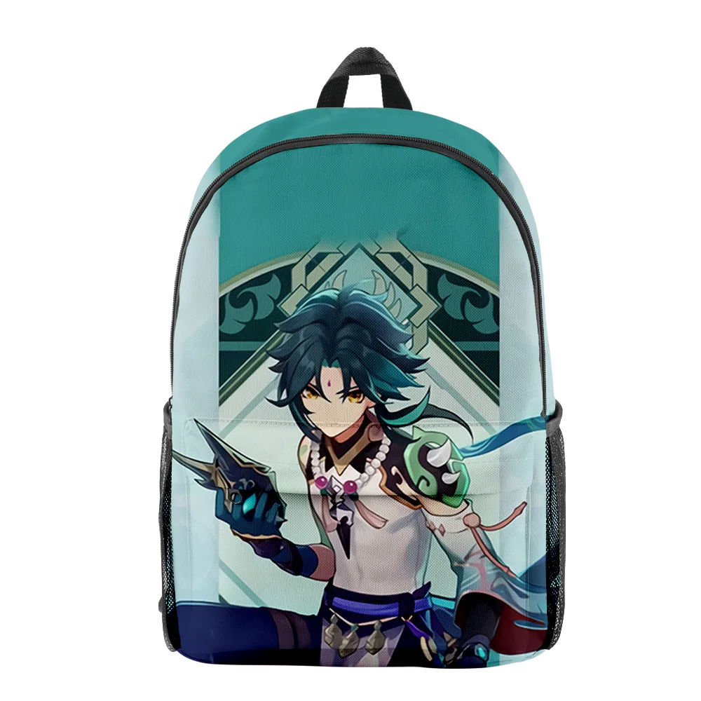 

Новинка, трендовые Классные Рюкзаки для учеников Genshin Impact в стиле Харадзюку, водонепроницаемые дорожные сумки из ткани Оксфорд с 3D-принтом д...