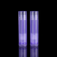 50pcslot free shipping plastic purple lipstick tube 5ml lip balm tube empty white lipstick tube for cosmetic packing rb53