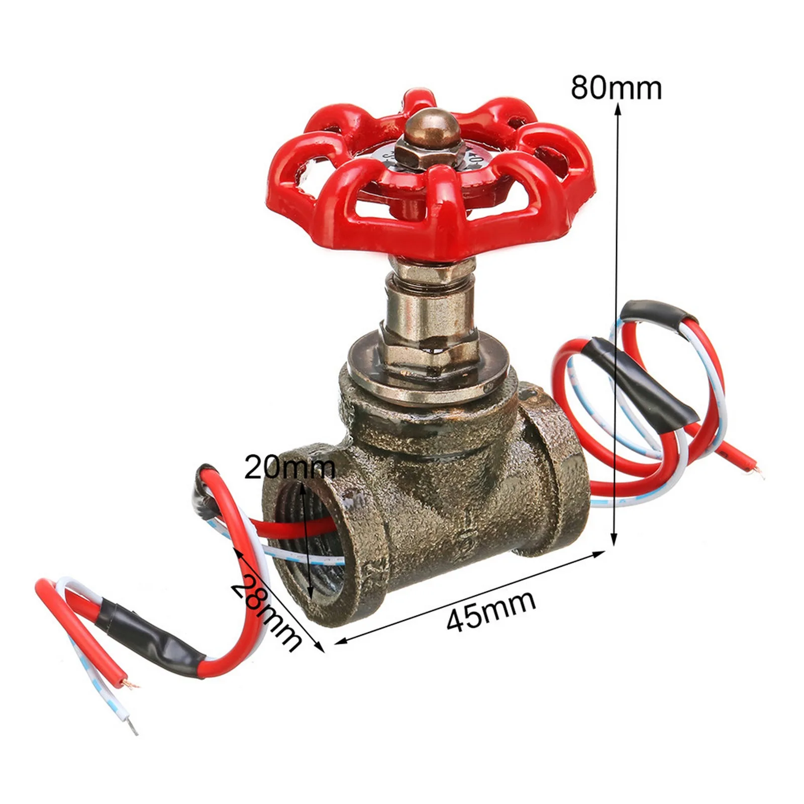 

1/2 Inch Stop Valve Light Vintage Steampunk Switch With Wire For Water Pipe Lamps Lamp Loft Style Iron Valve Vintage Lamp New