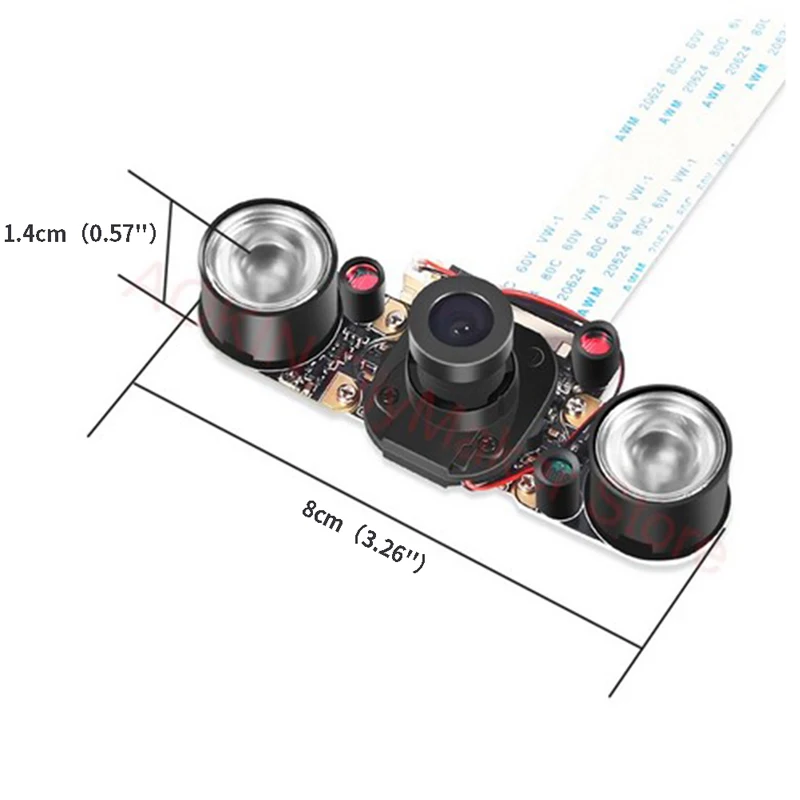 Регулируемый фокусный ночной Vsion 5MP модуль камеры для Raspberry Pi 4B/3B +/3B/2B инфракрасный