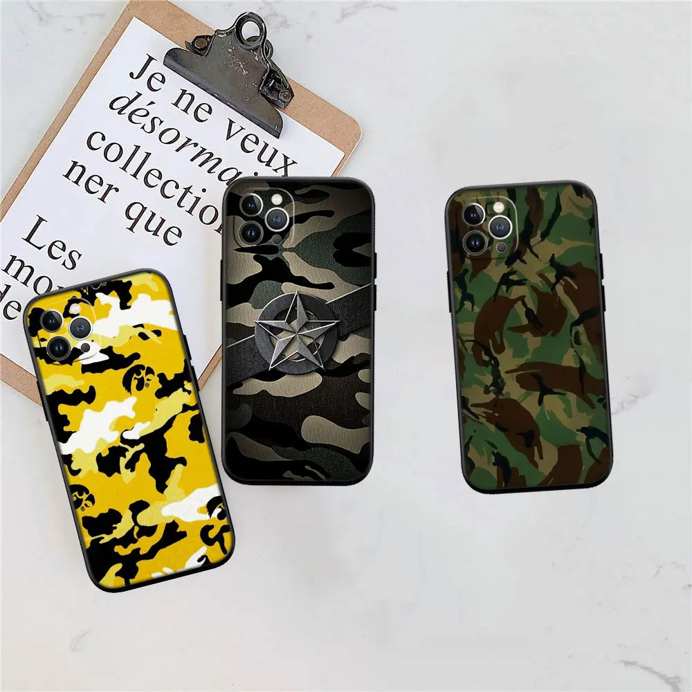 Fashion Camouflage Phone Case for OPPO F3 F5 F7 F9 F11 F17 F19 Pro Plus A9 A54S A57 A95 A94 A93 A74