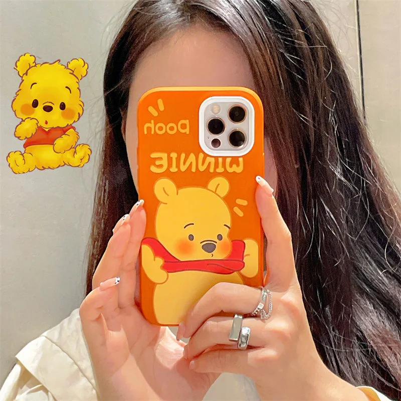 

Disney Winnie the Pooh Cartoon Mobile Phone Cases For iPhone 13 12 11 Pro Max XR XS MAX 8 X 7 SE Back Cover