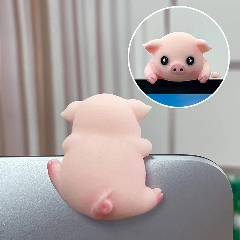 

Симпатичное украшение для экрана, монитор раньше, украшение в виде свиньи, медведя, Компьютерный дисплей, телевизионные мониторы, украшение для интерьера автомобиля