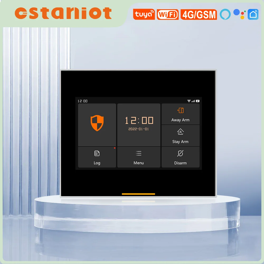 Ostaniot 433MHz WiFi 2G/4G Home Burglar Alarm Panel Tuya Wireless Smart Anti-fingerprint Security System OTA Online Upgrade