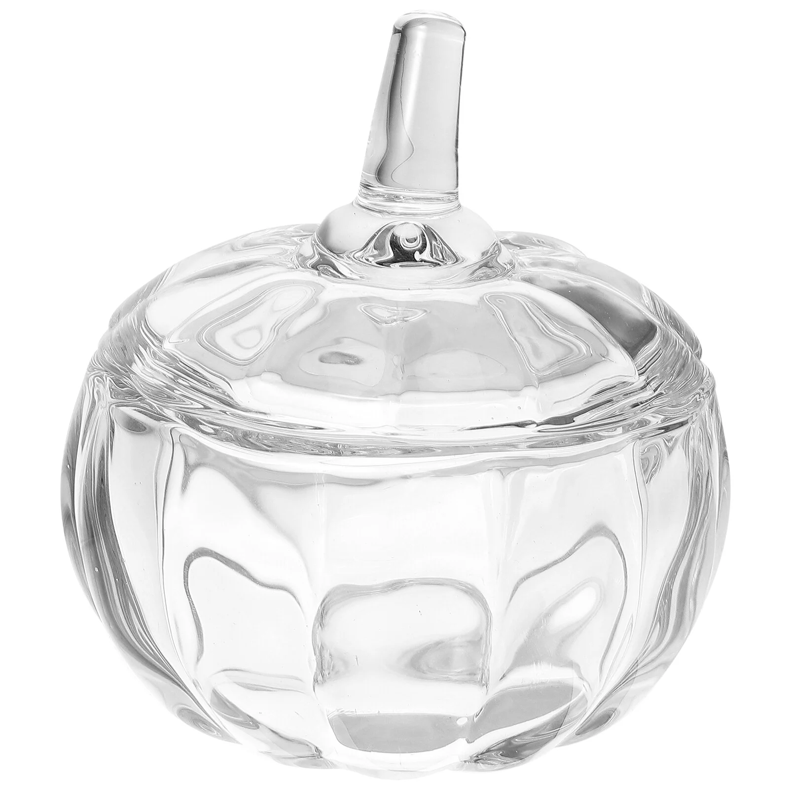 

Pumpkin Sugar Bowl Glass Can Cup Lid Home Supply Candy Holder Pantry Jars Small Flour Kitchen