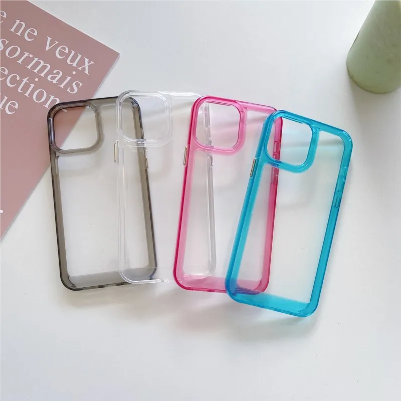 Acrylic Transparent Phone Case Suitable For iPhone 14 13 12 11 Pro Max XS X XR 8 7 Plus Mini TPU Space Fall Protection Case