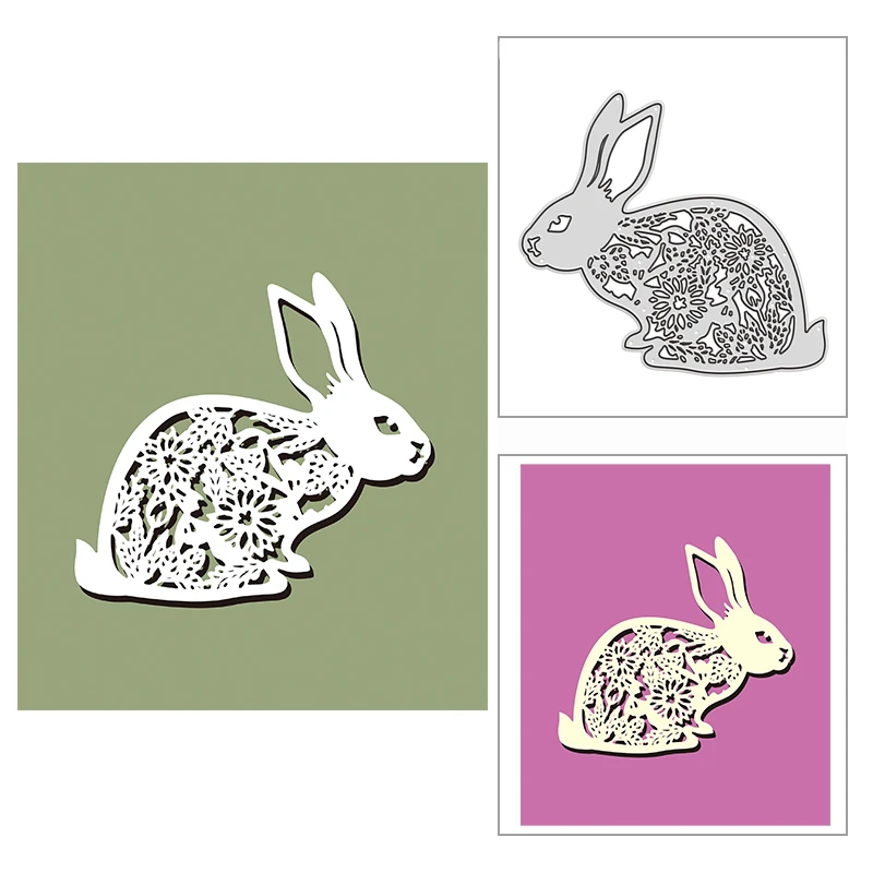 

New 2022 Flower Rabbit Animal Metal Cutting Dies for DIY Scrapbooking and Card Making Decoration Embossing Paper Craft No Stamps