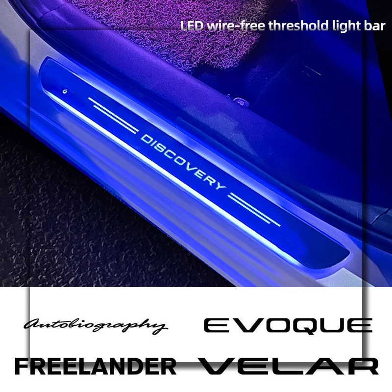 

Акриловая беспроводсветодиодный светодиодная атмосферсветильник лампа для двери автомобиля, Лазерная лампа для Land Rover Discovery 3 Freelander Evoque Velar ...
