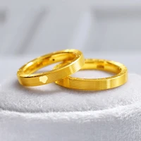 24k gold plated gold love heart hollow ring for women bride wedding engagement birthday party accessories gift jewelry rings