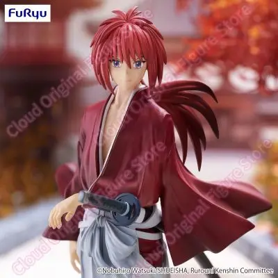 Фото В наличии 100% оригинальная фигурка FuRyu Trio-Try-iT Rurouni Kenshin Meiji Kenkaku Romantan Pvc 19 см HIMURA KENSHIN, аниме-игрушки №2