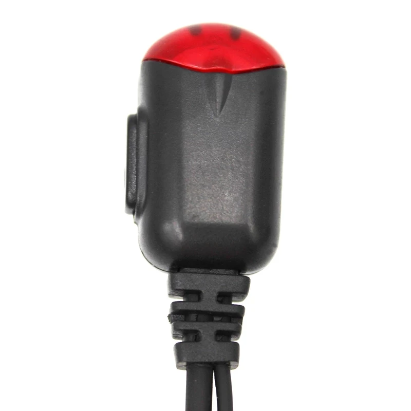 BF-888S UV-5R H-777G Walkie Talkie Earpiece 2 Pin Covert Two Way Radio Headset with PTT Red Mic Head for Baofeng Kenwood