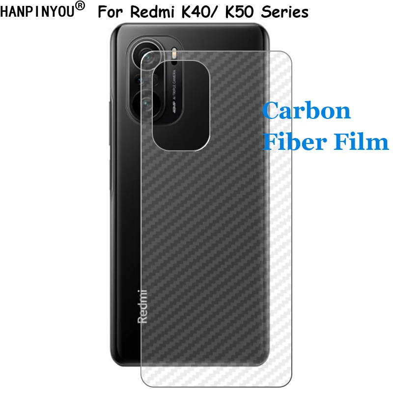 

3d-пленка для Xiaomi Redmi K50 K50i K40 K40s Pro Plus, защитная пленка из углеродного волокна для задней панели экрана (не стекло)