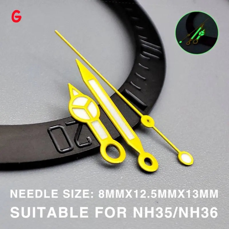 Mod NH35 NH36 Watch Accessories Pointer Super Green Luminous Hand Fits for NH35 NH36 NH38 4R 7S Automatic Movement
