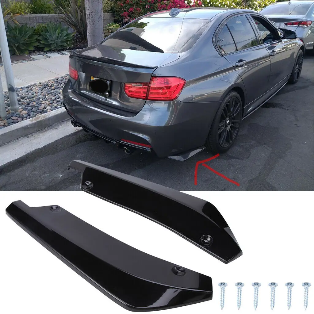 

2PCS/Set Rear Bumper Lip Diffuser Splitter Canard Spoiler Body Kit Protection For 3 Series E90 E92 E93 F30 Car Accessories