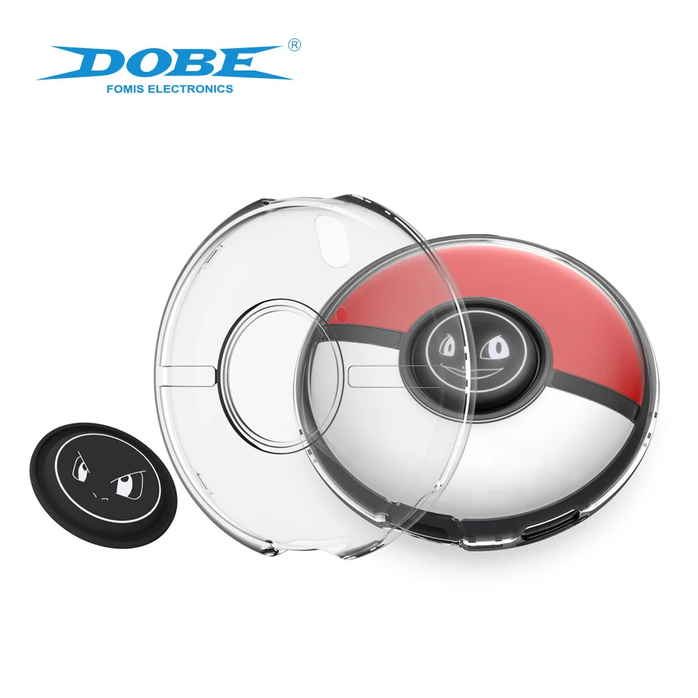 Защитный чехол для прокола GO Plus + 4 световых эффекта Pokeball прозрачный защитный чехол из поликарбоната Хрустальный корпус + 4 резиновых прокладки