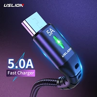 uslion 5a usb type c cable micro usb c fast charging mobile phone android charger data cord for huawei p40 xiaomi 12 pro poco f3