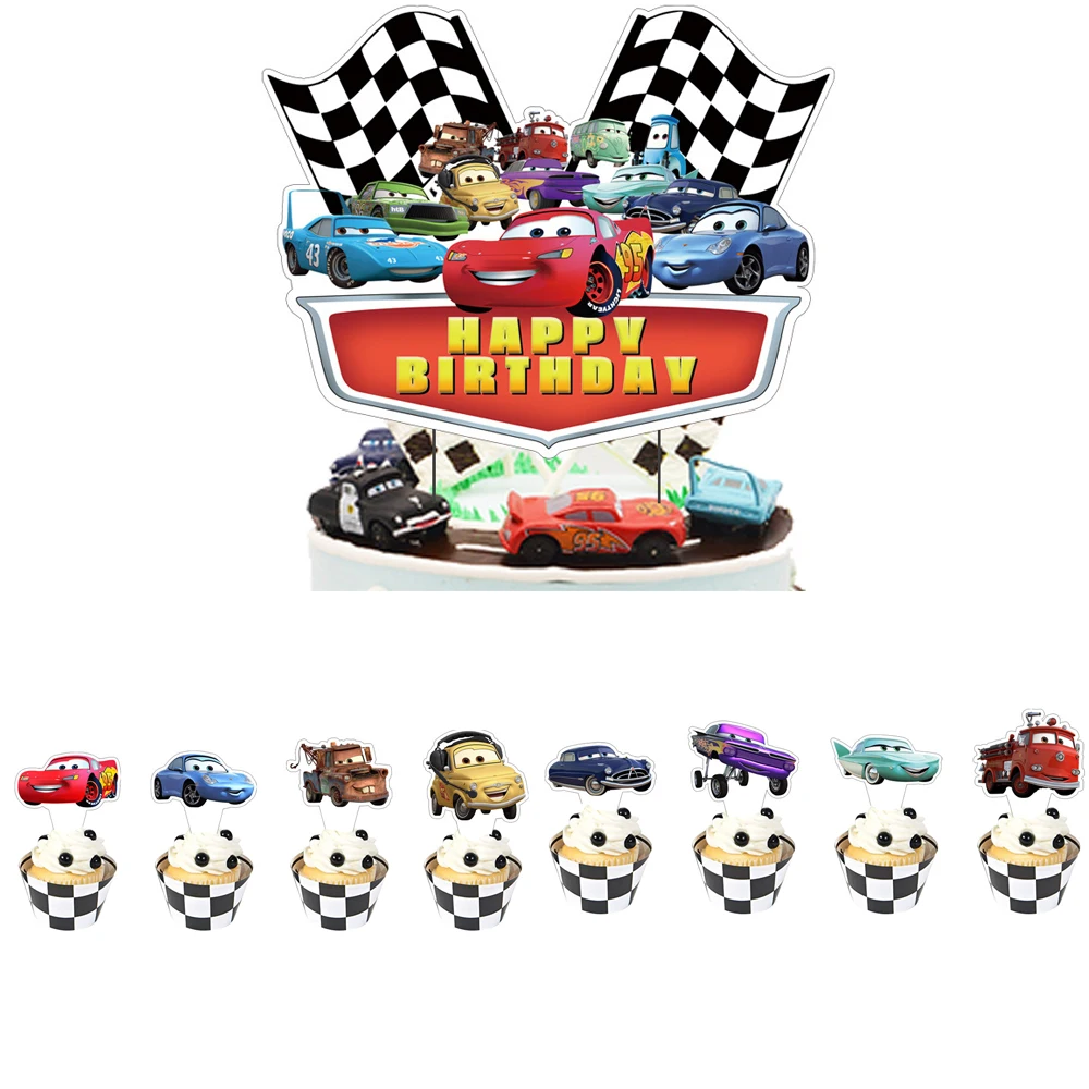 25 шт./лот тема McQueen для мальчиков украшение торта топпер товары дня рождения