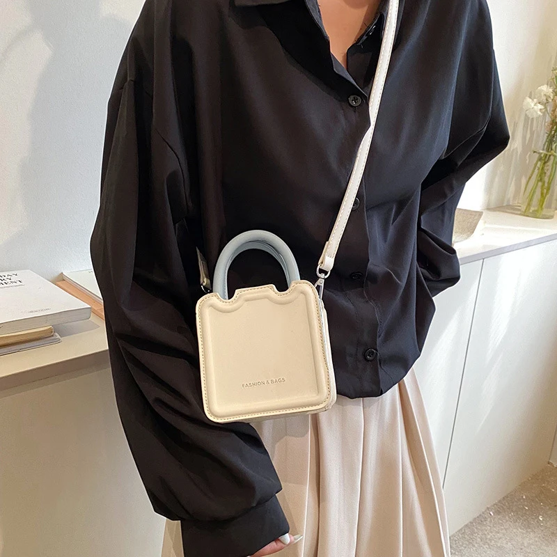 Women Solid Color Sweet Beauty Fashion Versatile Mini Bag Shoulder Female Pu Leather Handbag Cellphone Purses Ladies Satchels