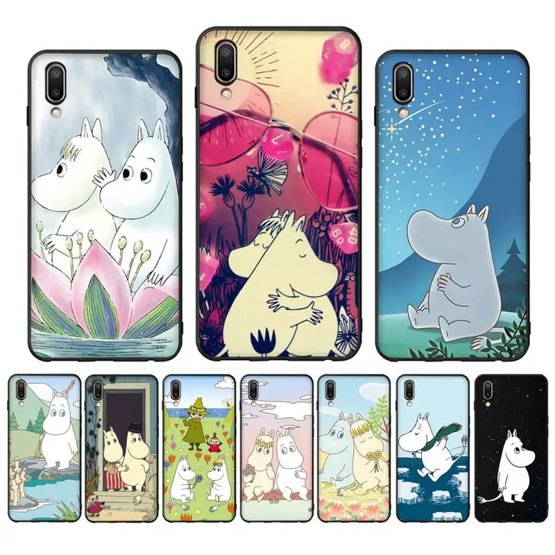 

Cute Cartoon hippo Phone Case for Vivo Y91C Y11 17 19 17 67 81 Oppo A9 2020 Realme c3