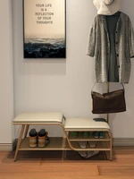 modern light luxury living room furniture iron shoe changing stools shoe rack hanger integrated creative porch designer ottomans