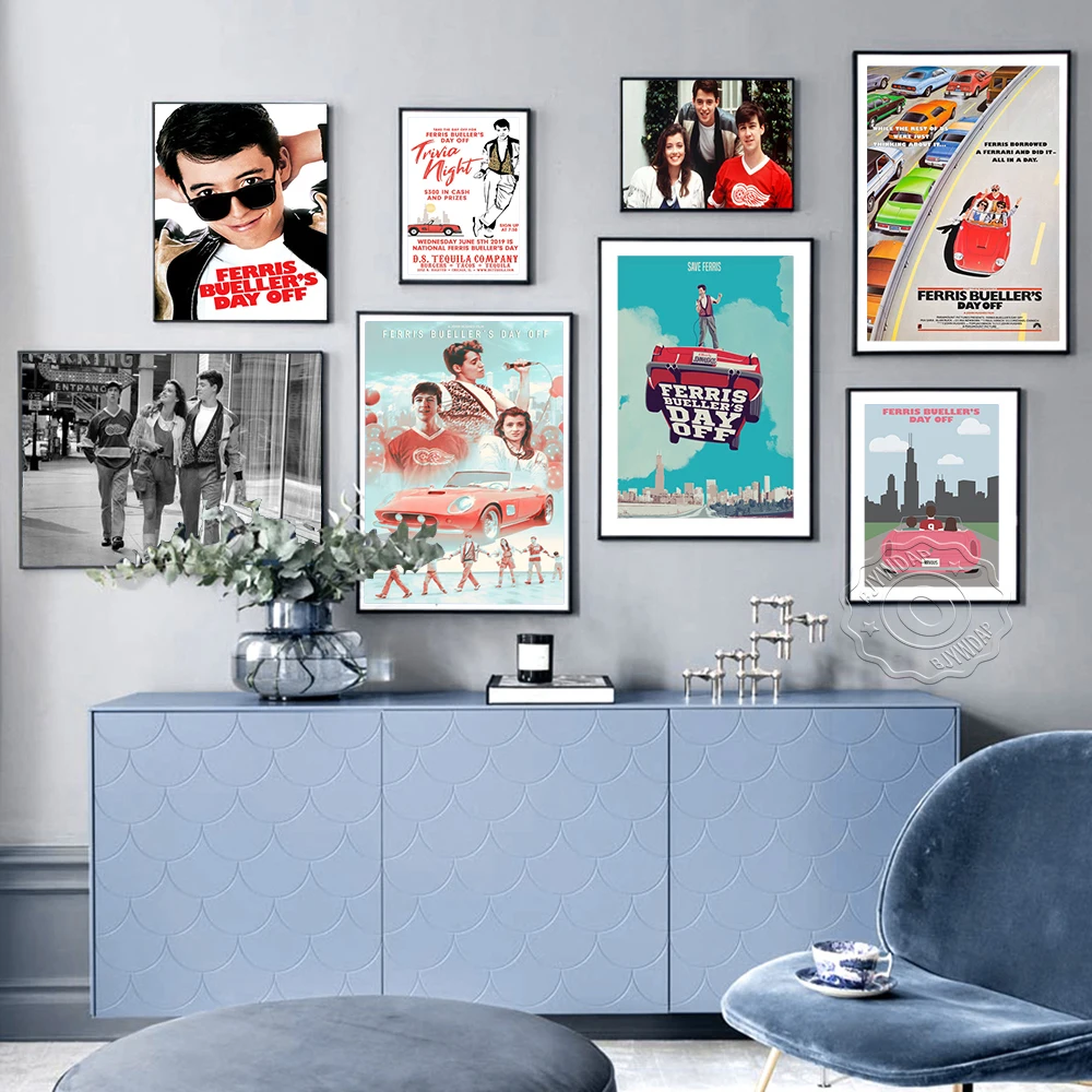 

Ferris Bueller's Day Off Comedy Movie Poster Prints Art Canvas Painting Wall Picture Home Decor Living Room Decoration