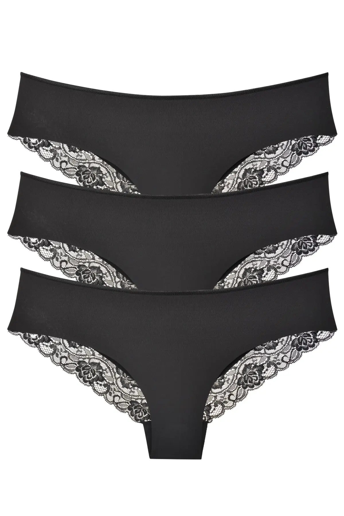 

Women's Laser Cut Lace Panties 3-Pack Set