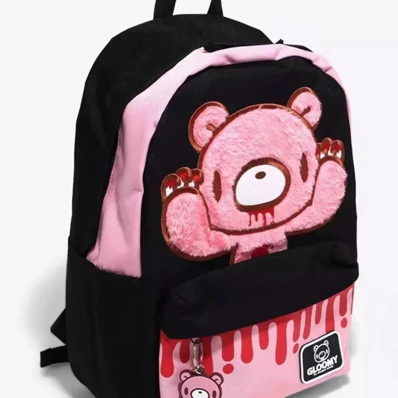 Фото Рюкзак Gloomy Bear с большим объемом, плюшевый рюкзак с мультяшным дизайном, повседневный рюкзак для путешествий, прогулок и школы. №2