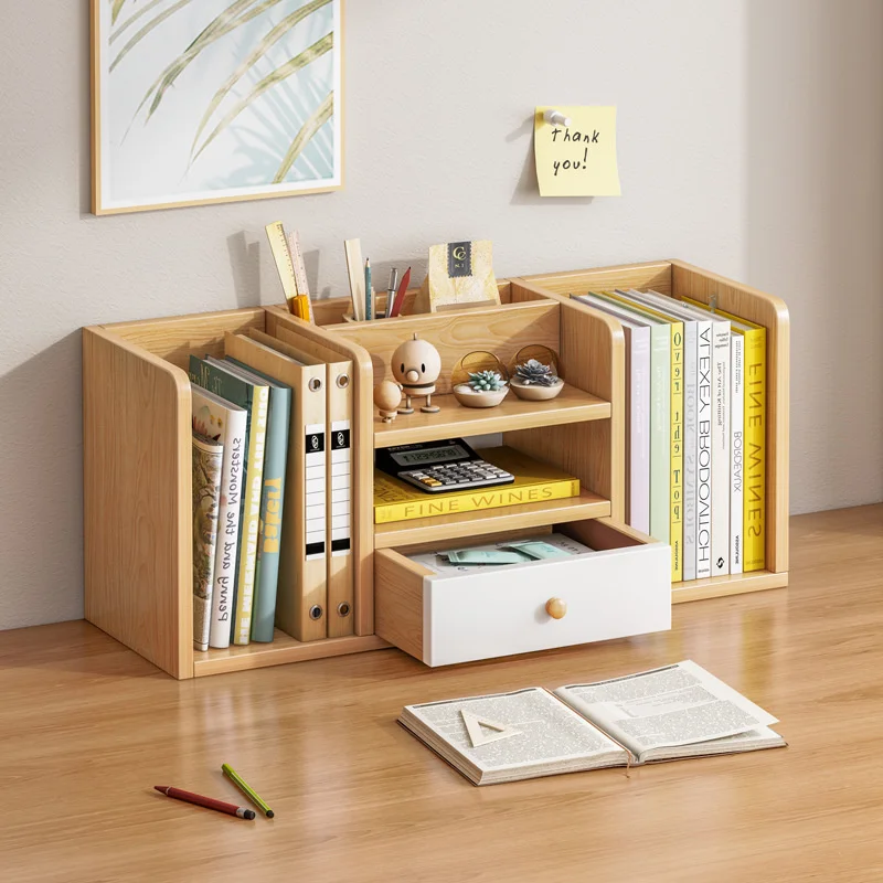 

Household Small Book Shelf Desktop Multi-layer Shelves Furniture Drawer Design Storage Shelves Strong Load-bearing Book Cabinet