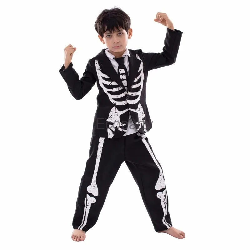 2024 dzieci Halloween pary Zombie szkielet kostium chłopiec dziewczęta karnawałowe przyjęcie Masquerade dzień zmarłych stroje wydajnościowe