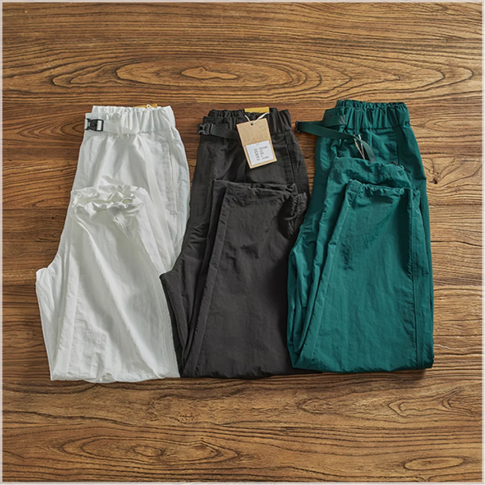 Брюки мужские с прямыми штанинами, летние уличные свободные штаны с ...