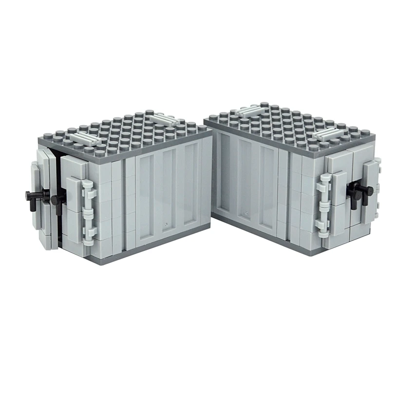 Конструктор City MOC строительные блоки грузовой поезд контейнер совместимый с 92088