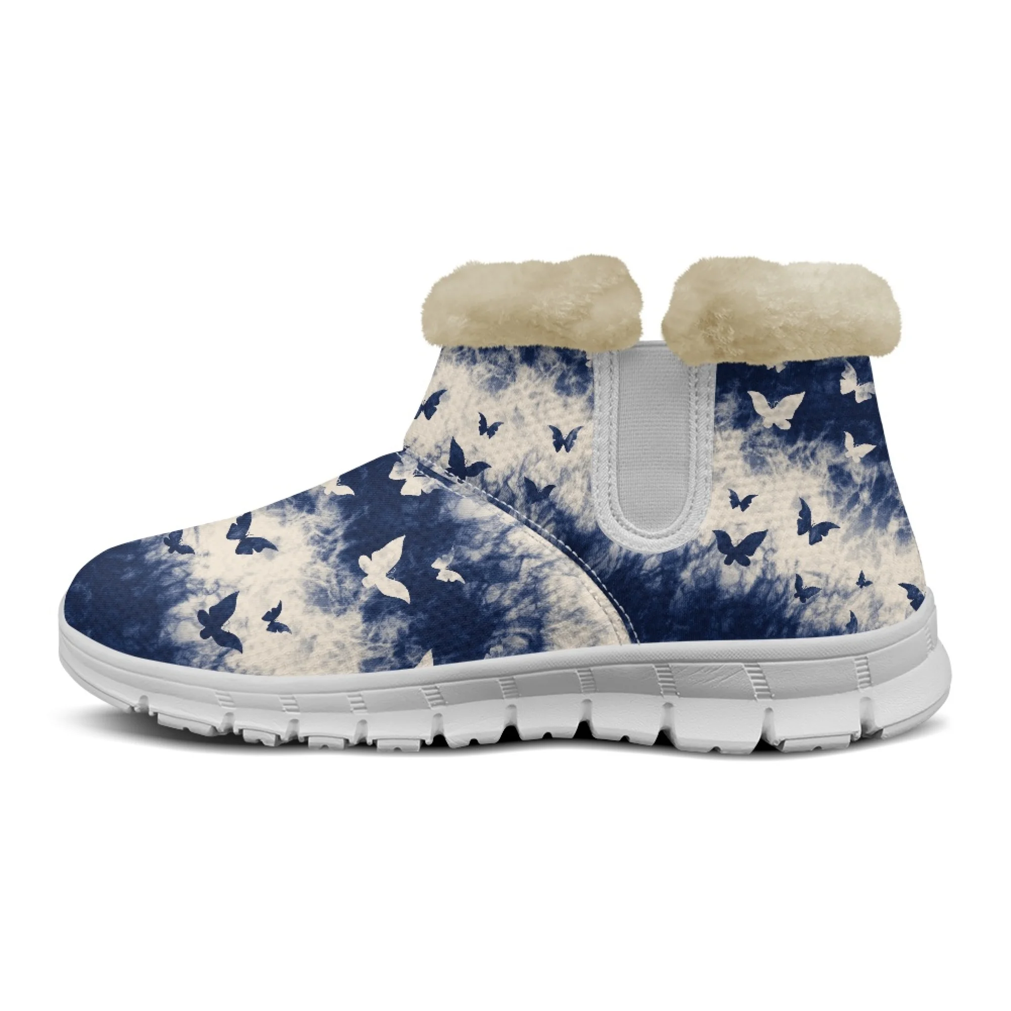 INSTANTARTS/женские зимние ботинки с принтом бабочки повседневная мягкая женская