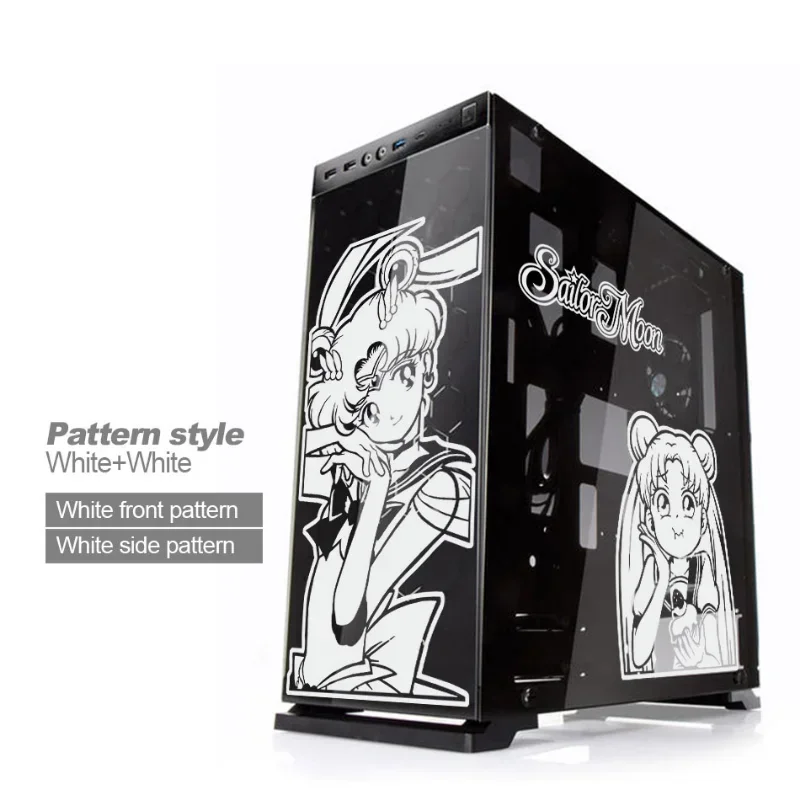 Наклейки для компьютера шасси Мультяшные Декоративные наклейки ATX Mid Tower чехол ПК