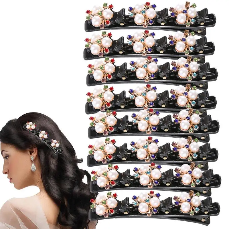 

8 шт., заколки для волос, с кристаллами