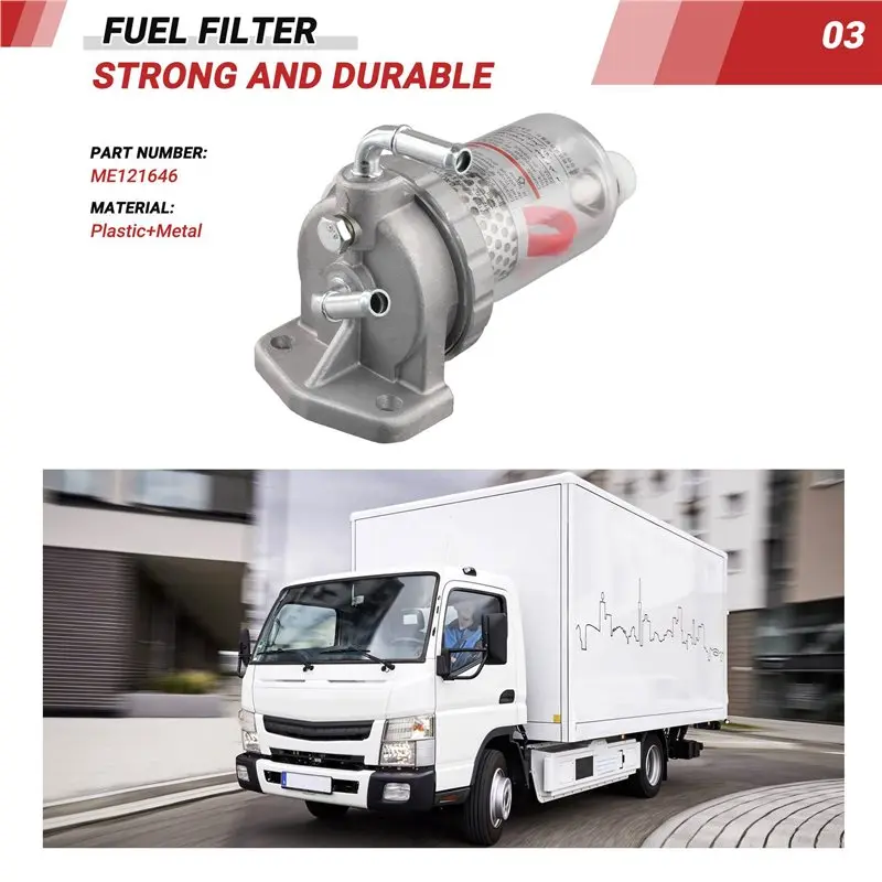 Фото 4X Топливный фильтр-влагоотделитель ME121646 для грузовиков Fuso FV515 F380 PS380 FP380 8DC9 6D24 6M70 FV51J CANTER №2