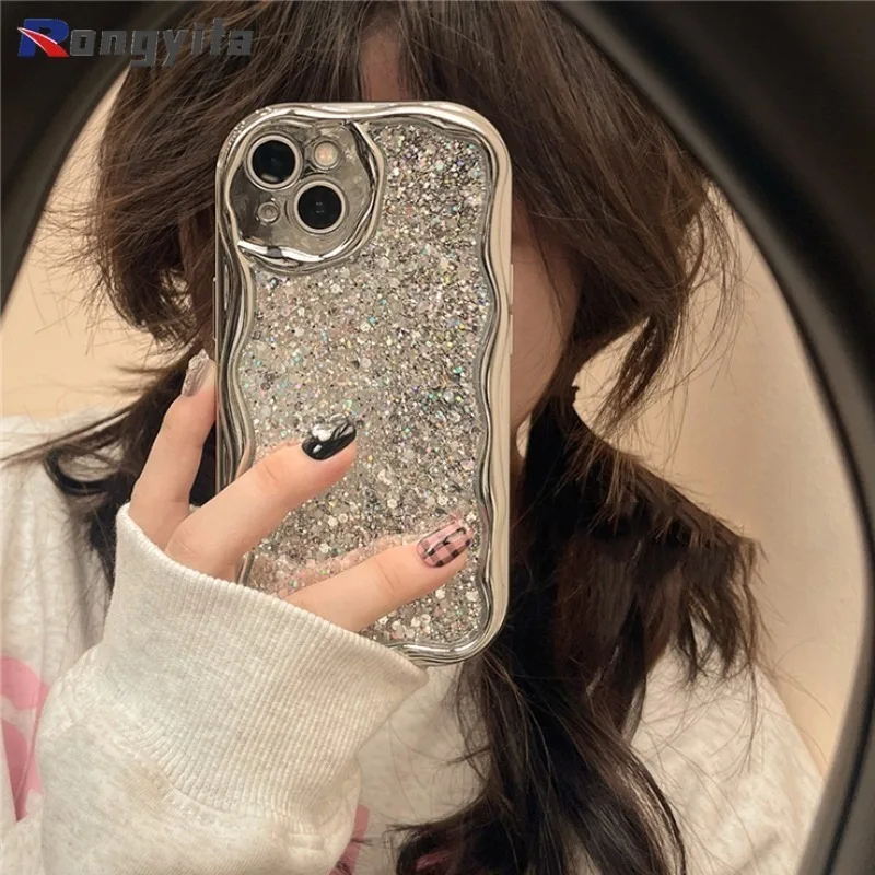 Фото Модный серебристый чехол с блестками для Vivo Y20i Y20S Y20T Y12S Y11S Y12A X100 X90S X80 X70 Pro X60 X50 X30 Pro №2