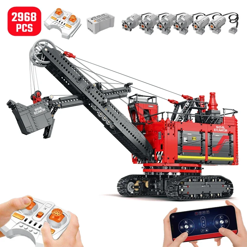 

Reobrix 22014 Front Shovel Rope Excavator Rc Car APP Control City Engineering Construction Series Puzzle Assembly Toys Blocks
