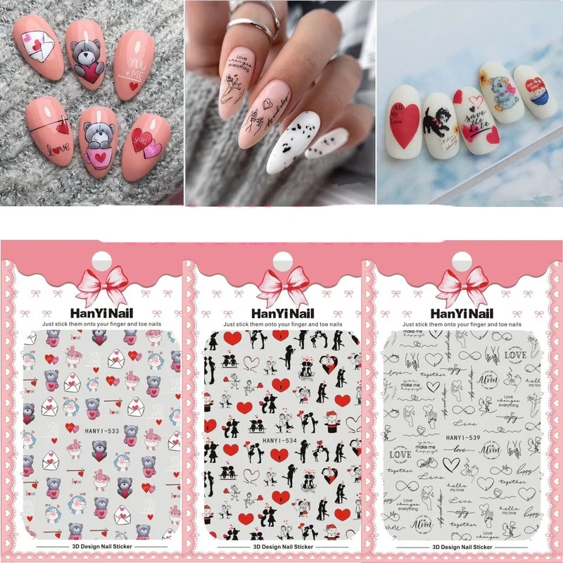 

Наклейки для ногтей на День святого Валентина