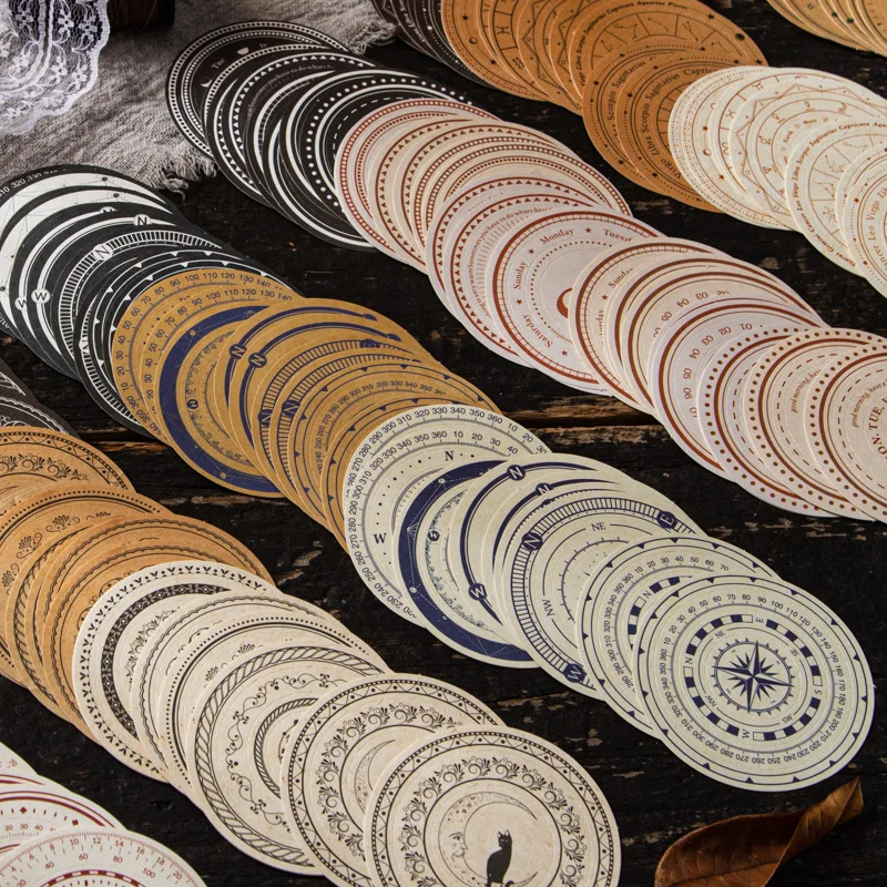 

Круглая полая рамка, круглая книга, коллаж, клейкие заметки, материал, бумага для письма, декоративная фотобумага, 30 шт.