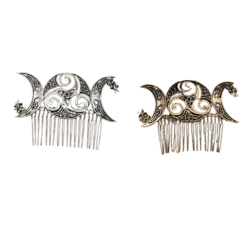 Элегантный аксессуар для волос Moon с замысловатым полым узором Шиньоны женщин