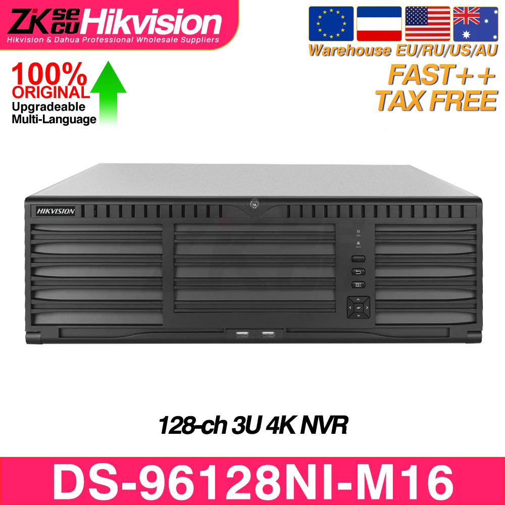 Сетевой видеорегистратор HIKVISION POE DS-96128NI-M16 8K 3U 128CH NO 2SATA NVR 32MP H.265 Сигнализация вводавывода для охранного наблюдения (art.: 3920cc84cbf96) - 3920cc84cbf96