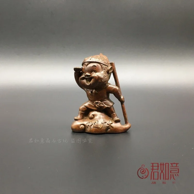 Фото Твердая латунь Путешествие на Запад Солнце Wukong Tang Восемь предсказаний Sand Monk Белый дракон Лошадь Маленький орнамент Бюстгальтер для чайной церемонии №3