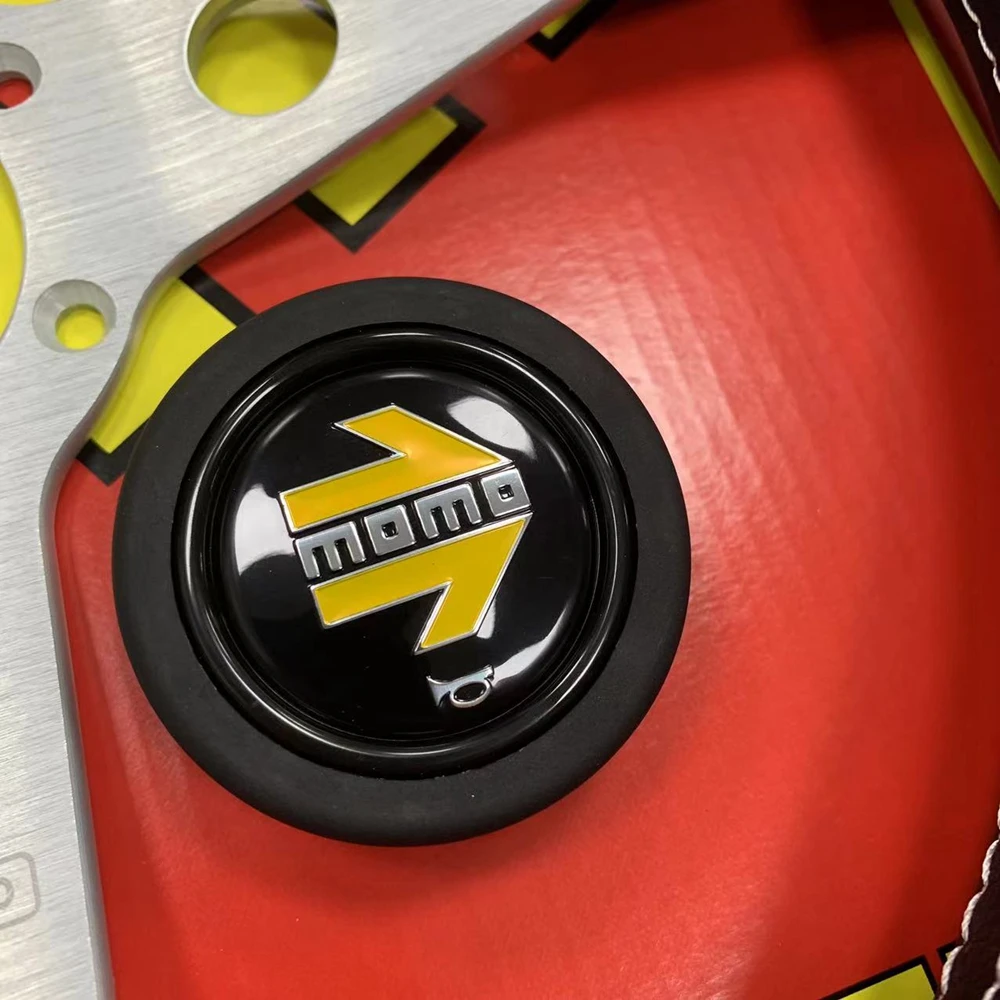 Рулевое колесо из натуральной кожи для гоночного автомобиля 14 дюймов модель MOMO