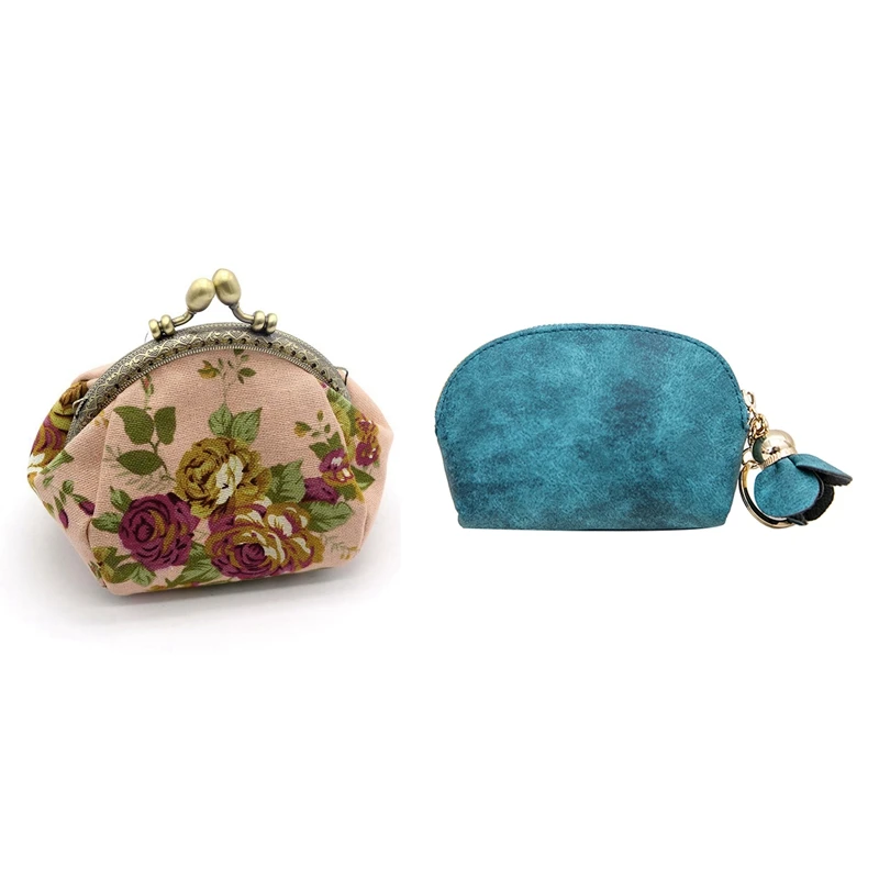 

Hot Kf-Wallet,Lady Vintage Flower Mini Coin Purse Wallet Clutch Bag (Pink) With New Ladies PU Leather Mini Wallet Green