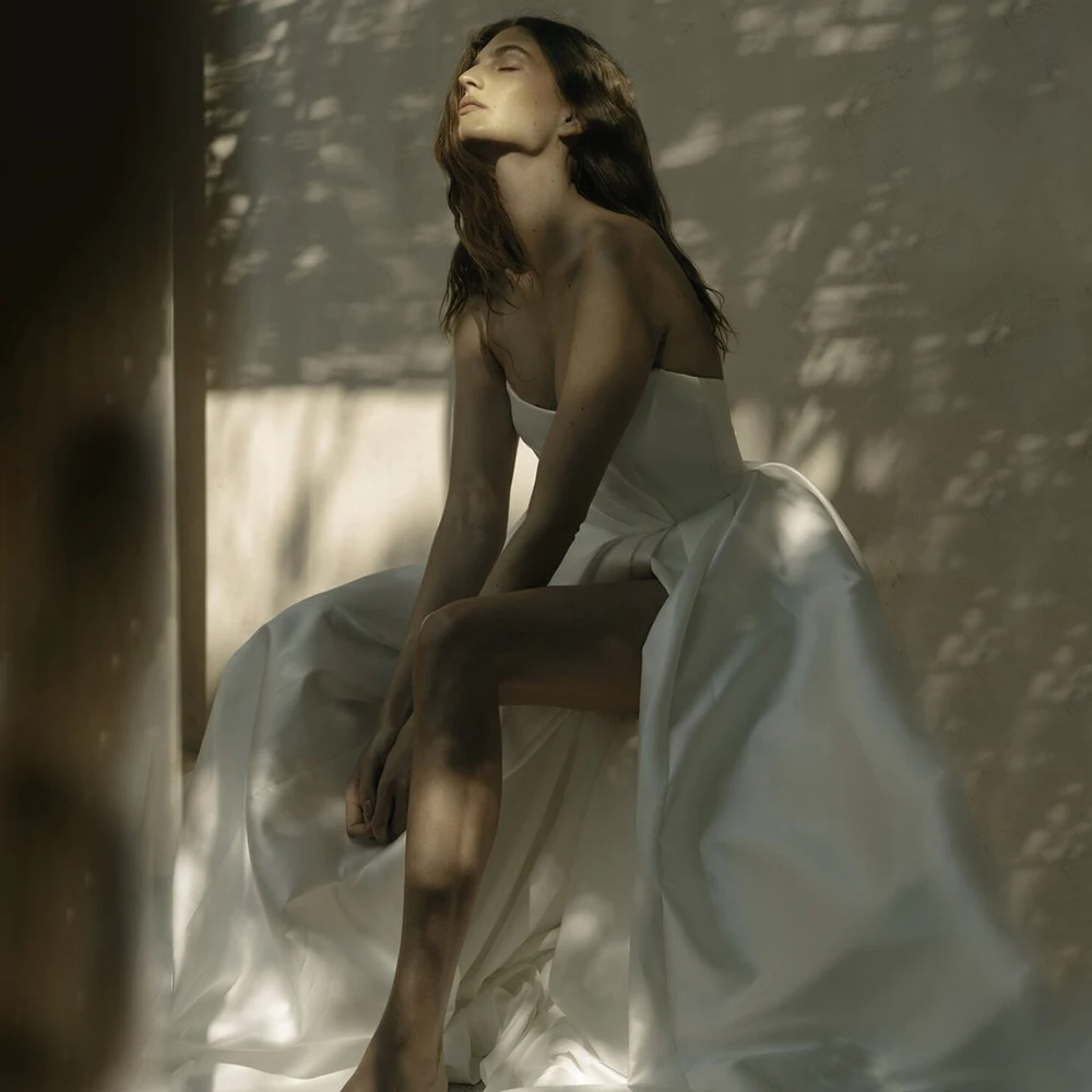 Свадебное платье YASHANG атласное без бретелек