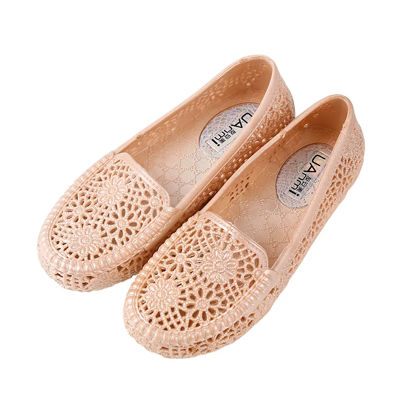 

Новинка Весенняя женская обувь для отдыха маленькие белые женские сандалии из ПВХ женская уличная обувь для медсестер среднего и старшего возраста для мам