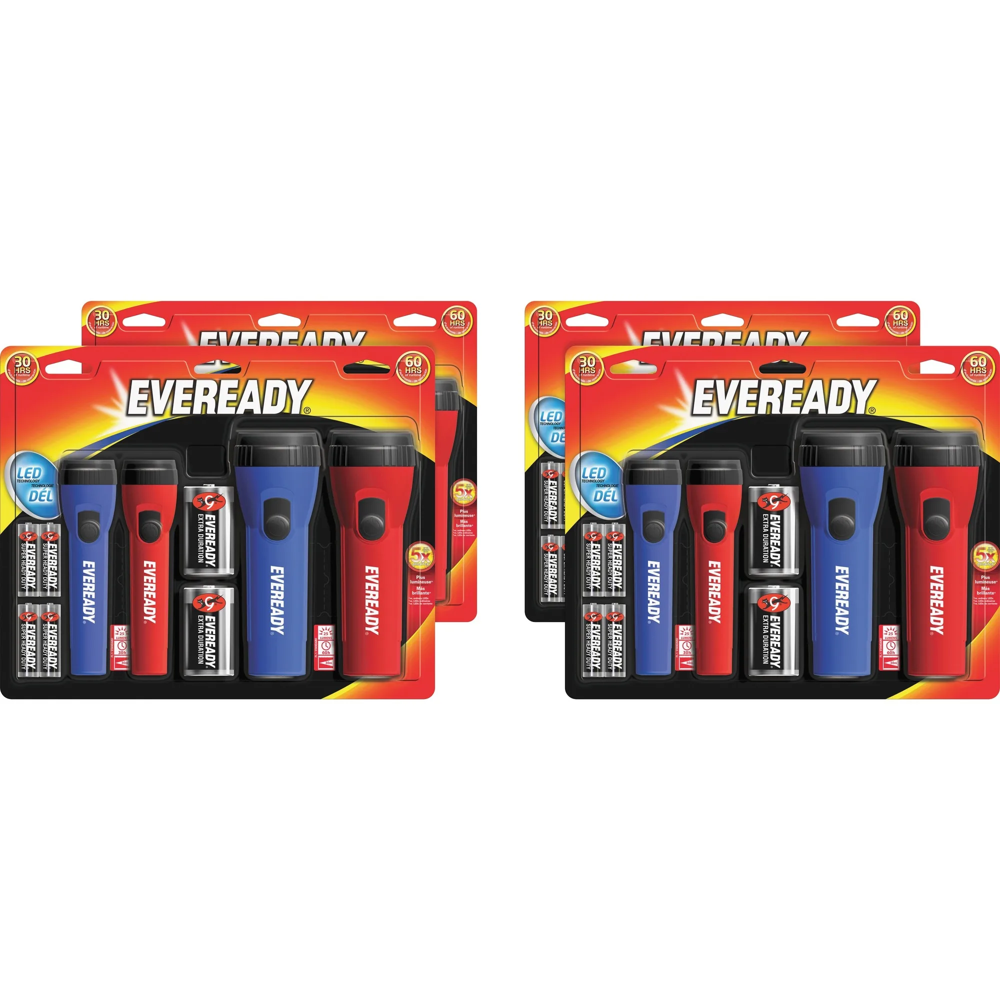

HMTX Led Flashlight Combo Pack - Bulb - D - Red, Blue