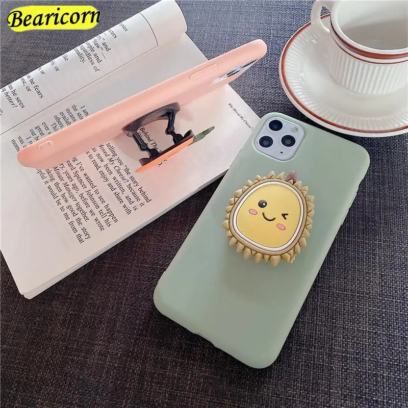 Мультяшный Чехол-держатель для телефона iPhone 14 13 12 mini 11 Pro Max 6 6s 7 8 Plus X Xs XR авокадо